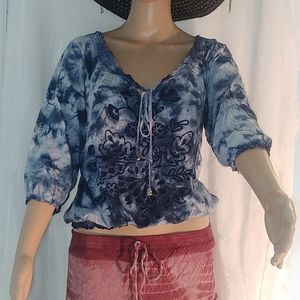 BOHO blue tiedye Alobe Star